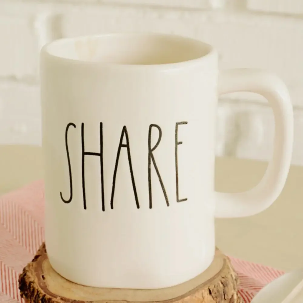 RAE DUNN SHARE COFFE MUG